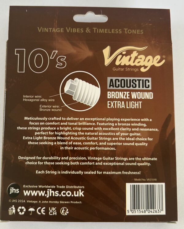 Vintage Acoustic guitar strings 10 gauge - Image 2