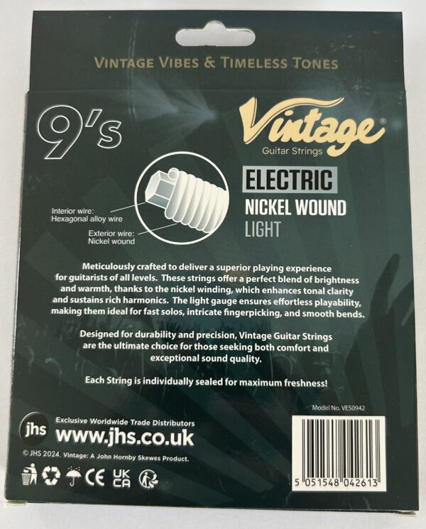 Vintage electric guitar strings 09 Gauge - Image 2