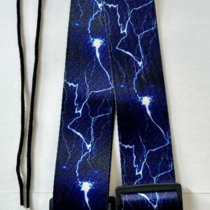 Strap for Guitar and Bass guitar Blue Lightning