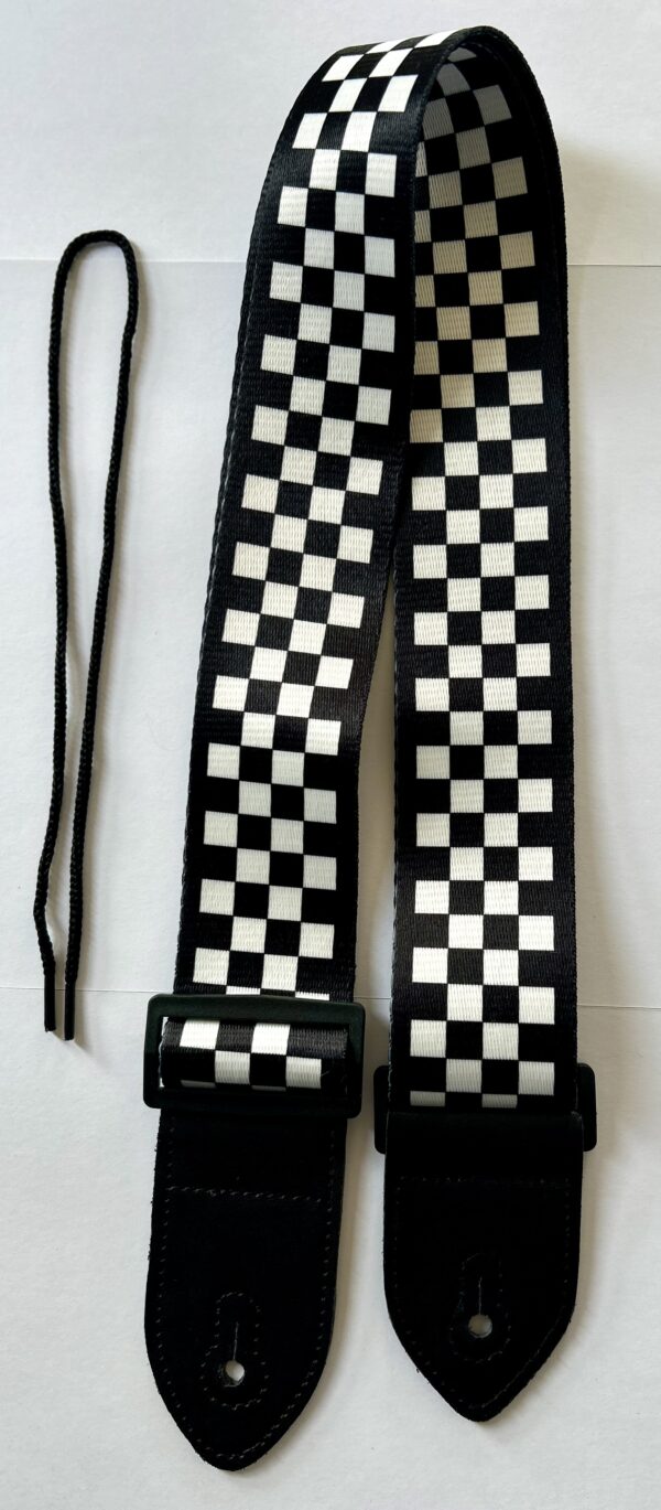 Strap for Guitar and Bass guitar Chequred B&W