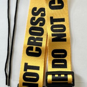 Strap for Guitar and Bass guitar Yellow "Do Not Cross"
