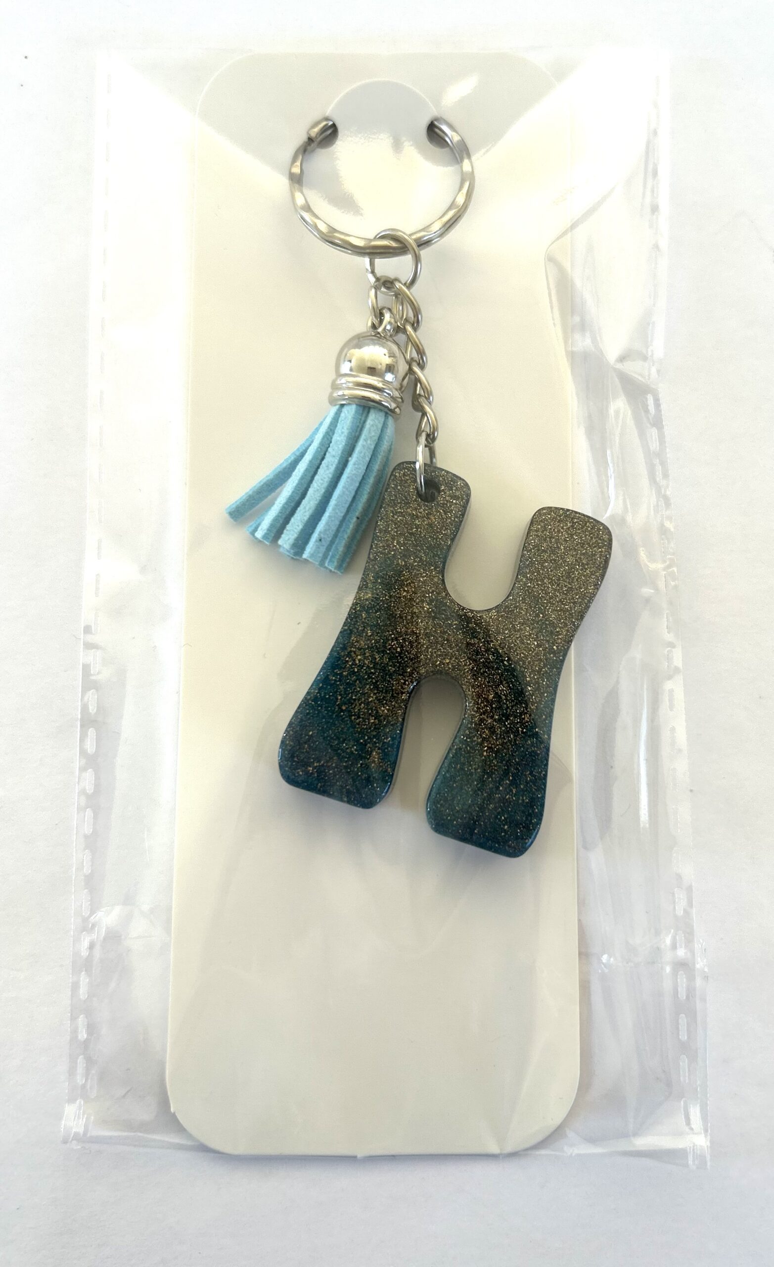 H Keyring Blue Gold