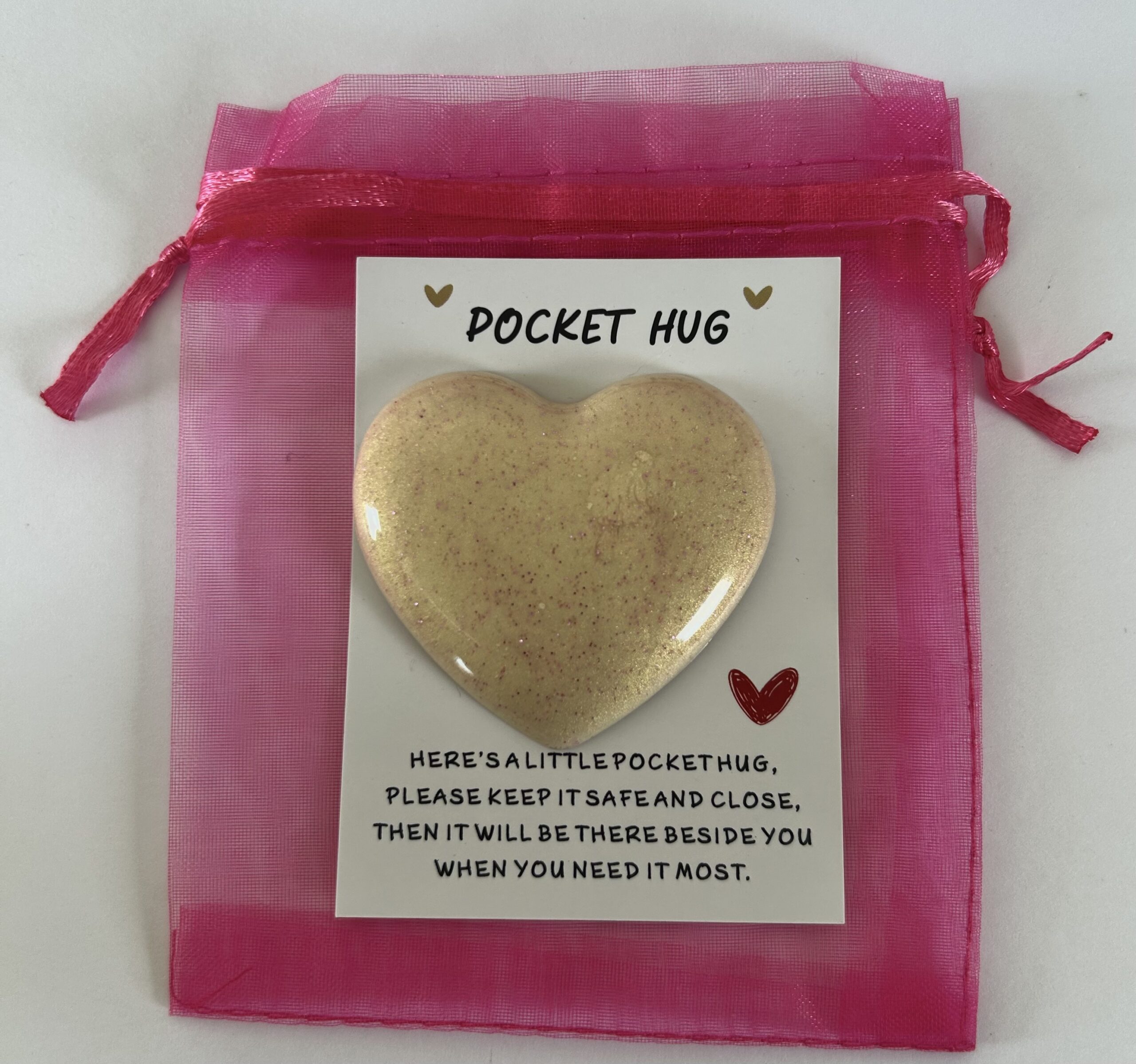 Pocket Hug Heart Limestone